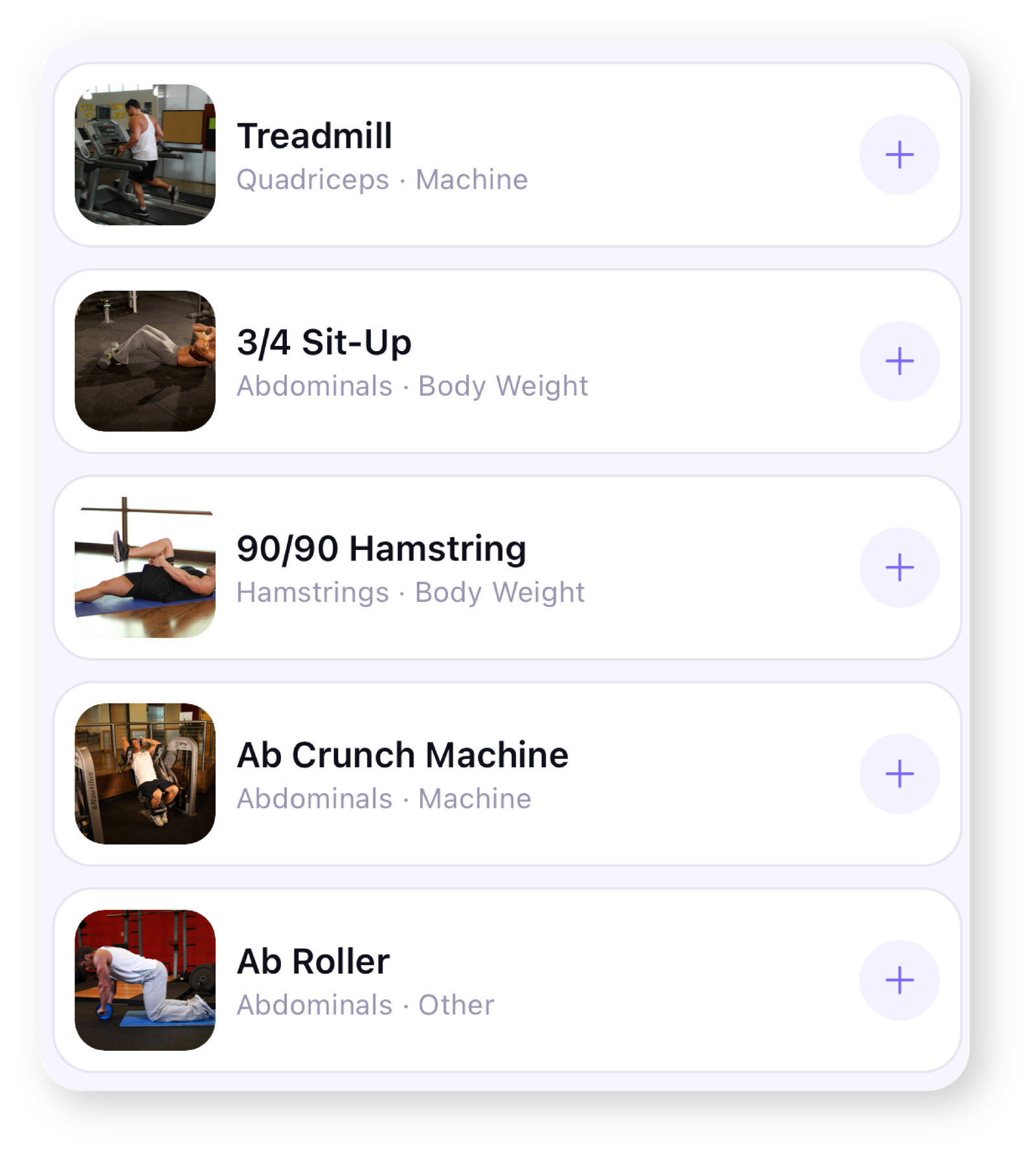 Exercise builder